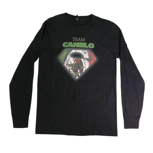 Team Canelo Alvarez T-Shirt Mexico Boxing Adult Medium Black Long Sleeve - Picture 9 of 11